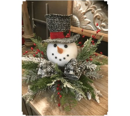 Snowman Head Arrangement