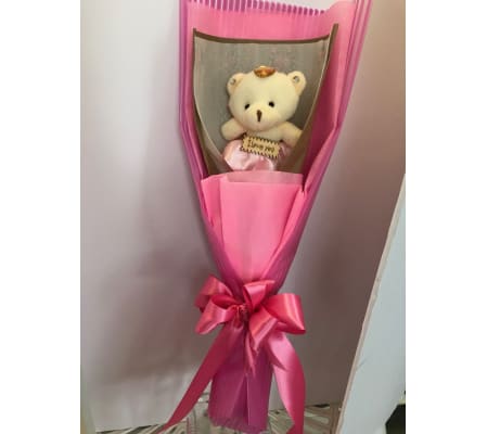 I Love You teddy bear bouquet