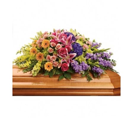 Garden of Sweet Memories Casket Spray - by Jennifer's Flowers