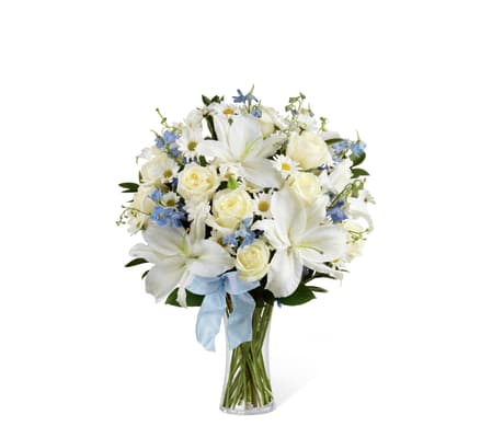 Peaceful blue and white