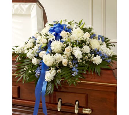 Blue & White Casket Spary