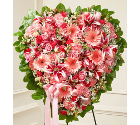 Pink and White Heart