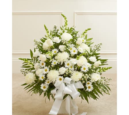 White Floor Basket