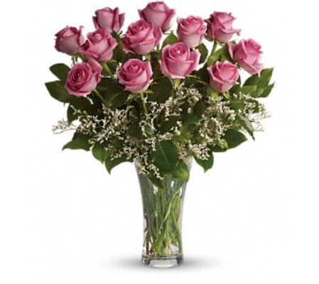 Lavender roses arranged