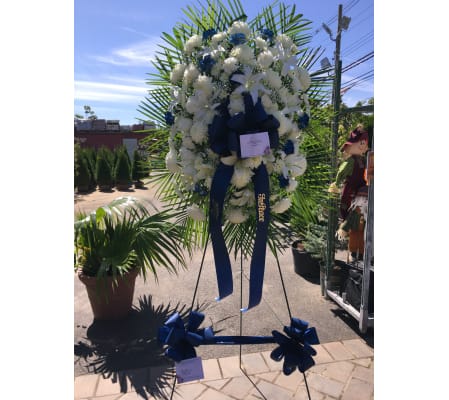 White & Blue Standing spray