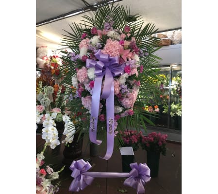 Purple, Pink, White Standing Spray