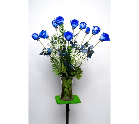 true blue roses