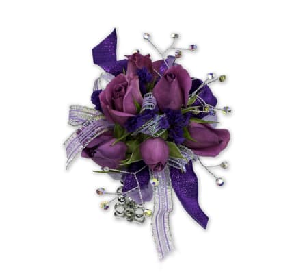 Royal Purple Wrist Corsage