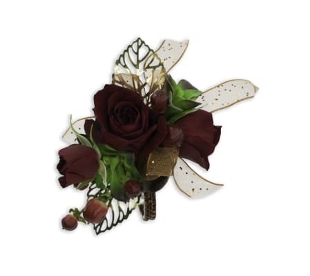 Ruby Metallic Wrist Corsage