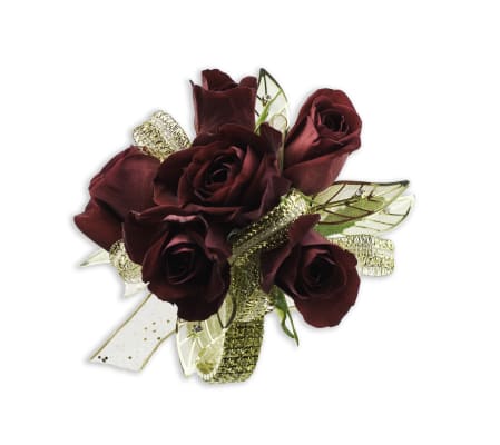 Golden Ruby Wrist Corsage
