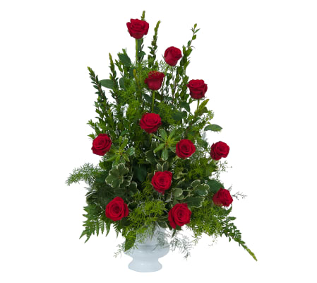Royal Dozen Rose Urn
