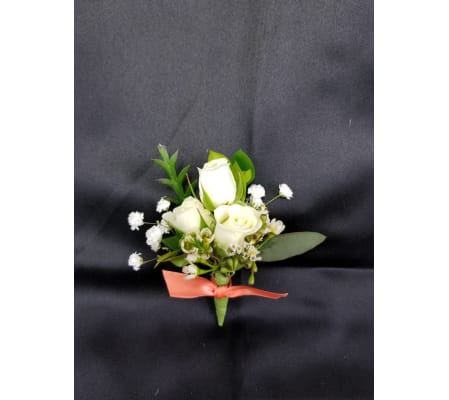 Wedding or prom modern spray rose boutonniere