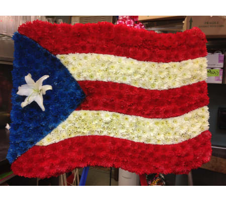 Puerto Rican Flag Standing Spray