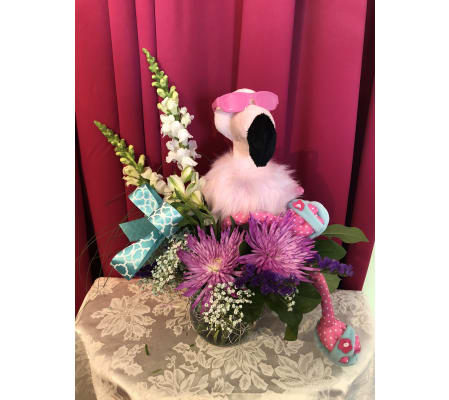 Franny the Flamingo is our newest stuffy this summer! Shes is as