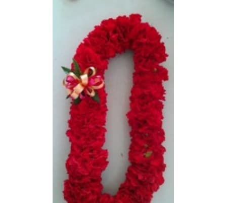 Double Red Carnation Lei