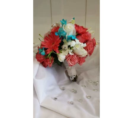 Coral and Turquoise Bouquet