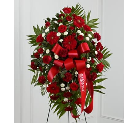 Treasured Memories™ Standing Spray Red & White
