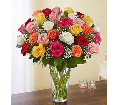 Assorted roses Three Dozen
