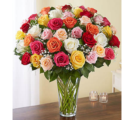 Assorted Roses Four Dozen