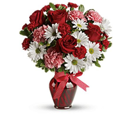 The Hugs And Kisses Bouquet With Red Roses