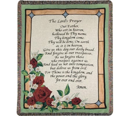 The Lord's Prayer Afghan Stained Glass