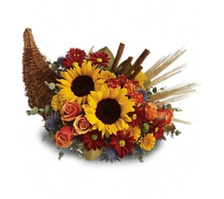 Teleflora's Classic Cornucopia Arrangement