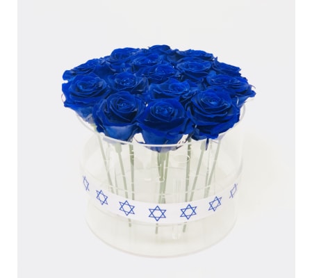 Acrylic Box cylinder for 15 roses