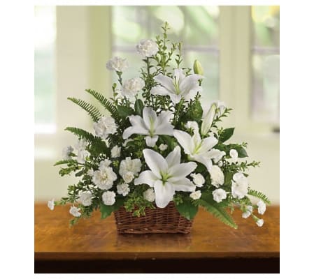 Peaceful White Lilies