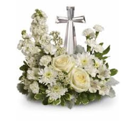teleflora precious petals cross bouquet