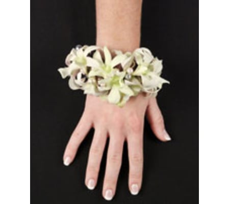 White Orchid Wrist Corsage