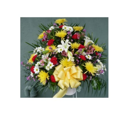 STANDING BASKET-RED, YELLOW, WHITE, PURPLE & PINK