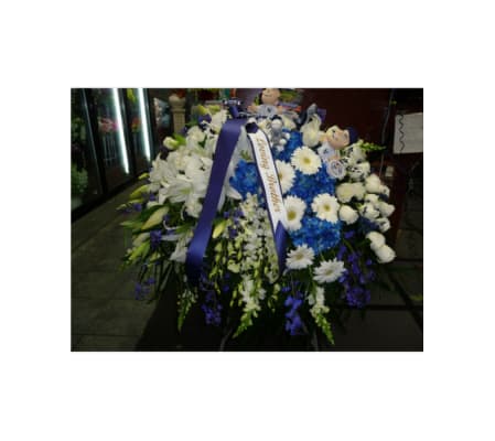 CUSTOM YANKEES CASKET SPRAY