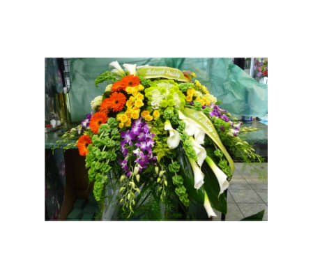 CASKET SPRAY- CASCADES OF COLOR