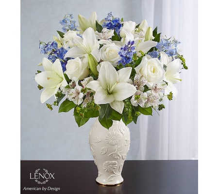 A Loving Blooms in Lenox Blue and white