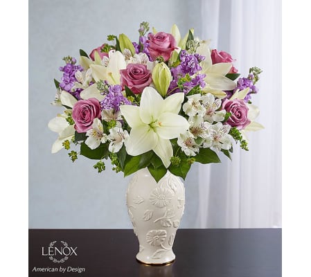 A Loving Blooms in Lenox Purple & White