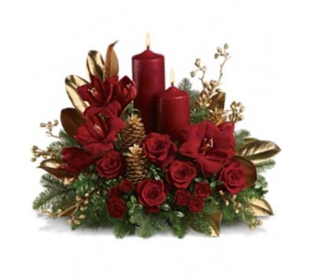 Candlelit Christmas Centerpiece
