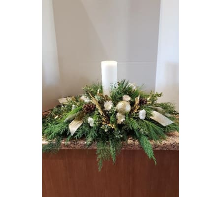 Golden Christmas Centerpiece