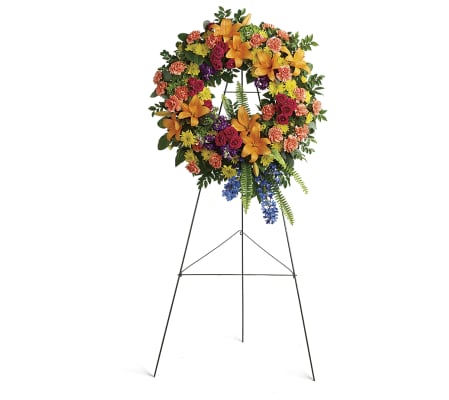 Colorful Serenity Wreath by Teleflora