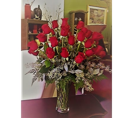 2 dozen Red Freedom Roses Designed