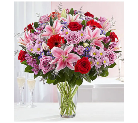 An Adoring Love Bouquet in Vase