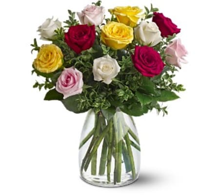 Teleflora's A Dozen Mixed Roses