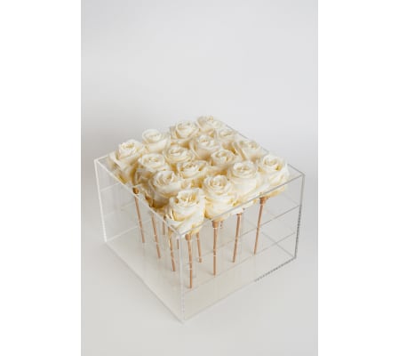 Acrylic Box square 16 Roses