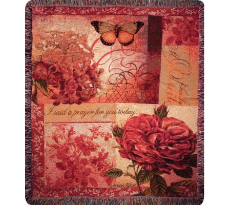Tapestry Throw - Spring Blooms w/Verse