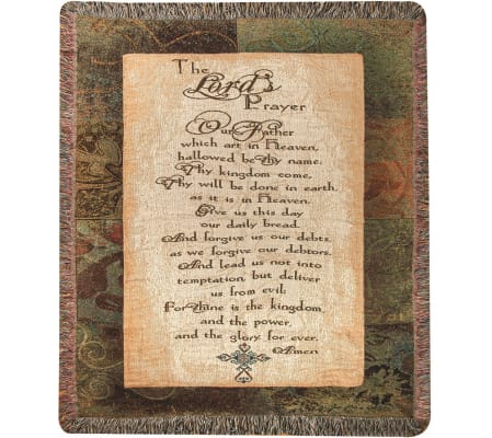 Tapestry Throw - The Lord's Prayer (2)