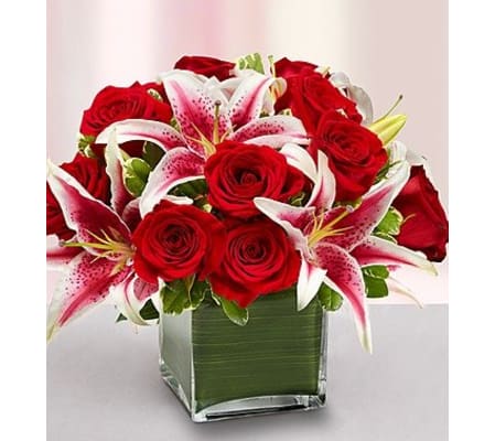 Red Rose and Lily Cube