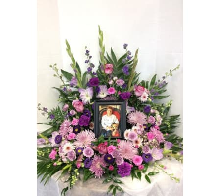 Shades of Purple Urn (or Photo) Tribute