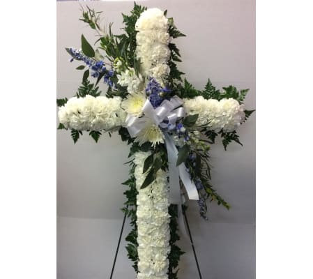 Blue and White 30” Cross