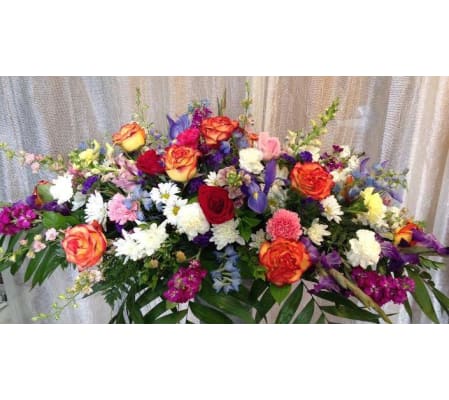 Bright Mix Casket Spray – Designer Choice
