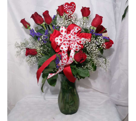roses vased