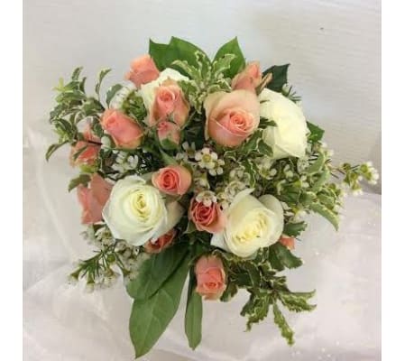 Prom BVP15 - Peaches and Cream Bouquet (pick up only)